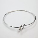 Srebrna zapestnica z ljubezenskim vozljem